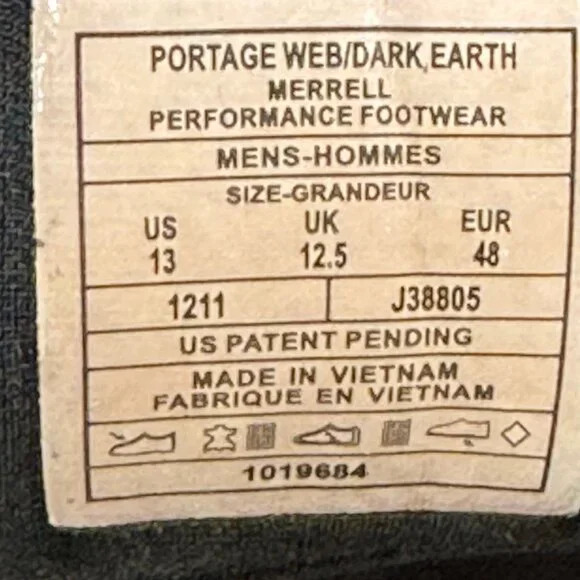 Merrell Portage Web Sandals 13 Dark Earth Performance Footwear Water Trekking - Picture 14 of 14